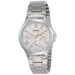 Casio Enticer Analog White Dial Womens Watch