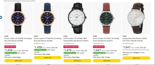 Image of Casio Enticer Ladies Blue Dial Watch 60% OFF