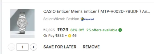 Image of CASIO Enticer ( MTP-V002D-7BUDF ) Men's Analog Watch