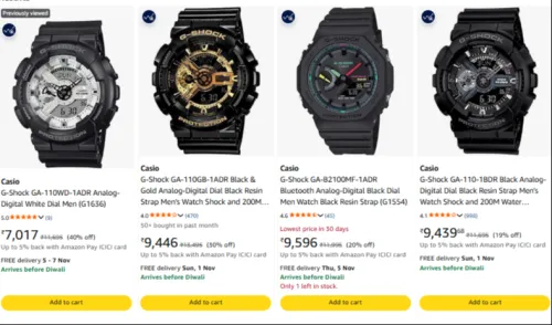 Image of Casio Gshock watches at up to 43% Discount