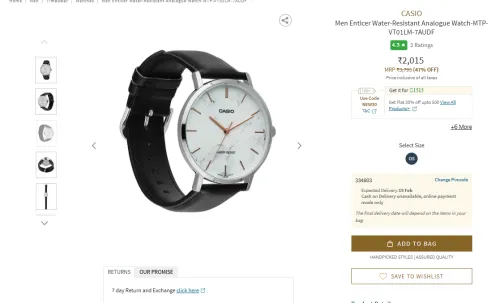 Image of CASIO Men Enticer Water-Resistant Analogue Watch-MTP-VT01LM-7AUDF