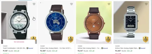 Image of casio men's watches at minimum 50% Discount 