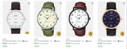 Image of Casio Men's Wrist Watches at minimum 50% Discount