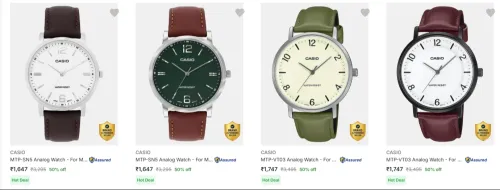 Image of Casio Men's Wrist Watches at minimum 50% Discount
