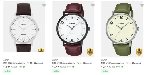 Image of Casio Men's Wrist Watches at minimum 50% Discount