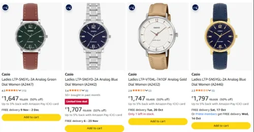 Image of Casio Men's Watch at minimum 50% Discount