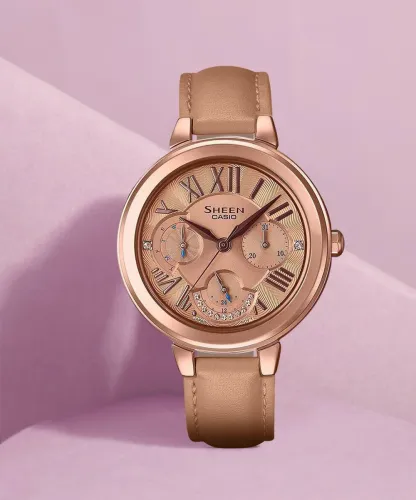 Image of CASIO Sheen Analog Watch For Women (SHE-3059PGL-5AUDR)