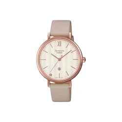 Casio Sheen Analog Rose Gold Dial Womens Watch 