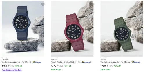 Image of CASIO Watch Minimum @₹30% Off