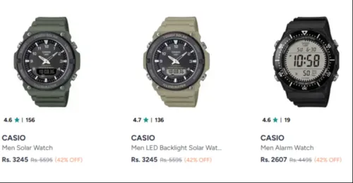 Image of Casio Watch Minimum 40% Discount