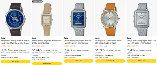 Image of Casio Watch Minimum 50% Discount