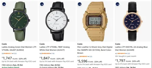 Image of Casio Watches at minimum 50% Discount