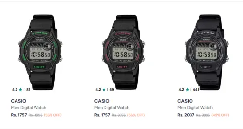 Image of Casio Watches at up to 56% Discount
