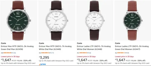 Image of Casio Watches up to 50% Discount