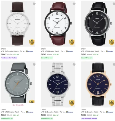 Image of Casio Watches up to 50% Discount