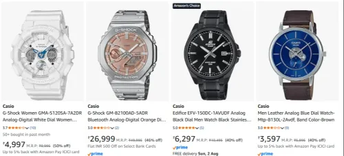 Image of Casio Watches up to 50% Discount