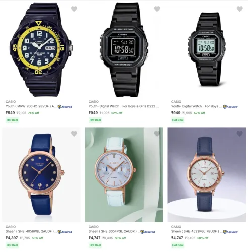 Image of Casio Watches @ Up to 74% Discount