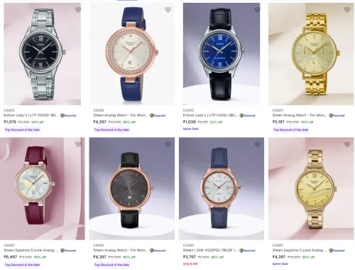 Image of Casio Women's Analog Watches @ Minimum 50% Discount