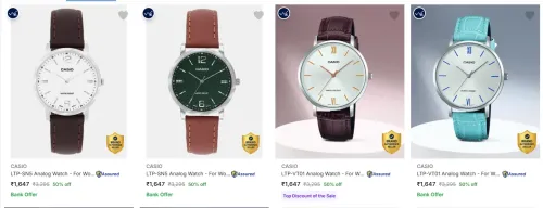 Image of CASIO Women's Wrist Watches at minimum 50% Discount