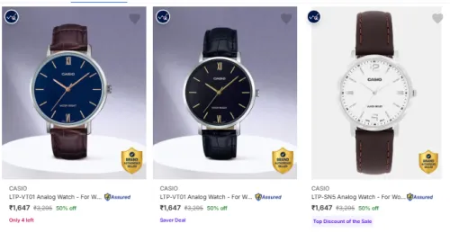 Image of CASIO Wrist Watches at minimum 50% Discount