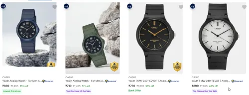 Image of CASIO Wrist Watches at minimum 50% Discount