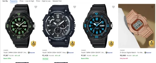 Image of Casio Wrist Watches men's upto 45% discount