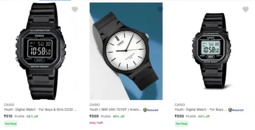 Image of Casio Wrist Watches @ Up to 58% Discount
