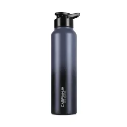 CASPIAN /// Hike Stainless Steel Customize Sipper Water Bottle Leak Proof Thunder for Fridge Home Office Travel School Kids Boys Girls Adults Sports Gym Yoga (Grap 1 Litre, Set of 1)