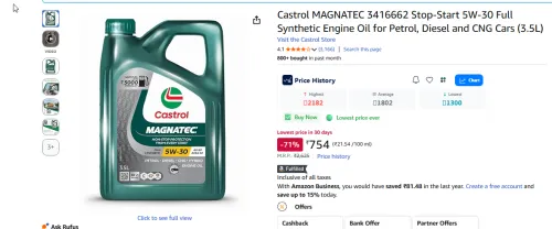 Image of Castrol MAGNATEC 3416662 Stop-Start 5W