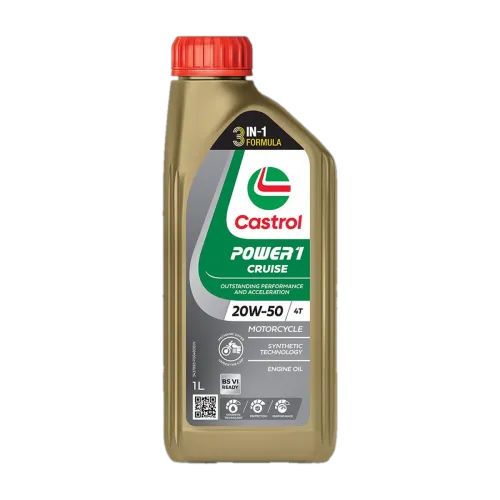 Image of Castrol POWER1 CRUISE 20W-50 4T Engine Oil for High Performance Bikes |3-in-1 Synthetic Technology|BS VI Ready Full-Synt