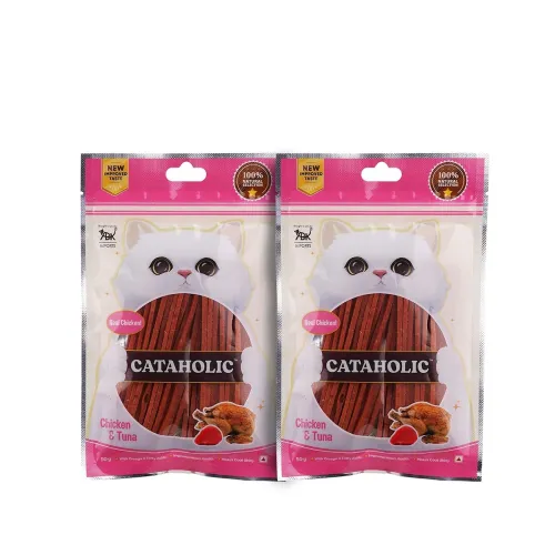 Image of Cataholic Chicken and Tuna Sliced Cat Treats 50g Pack of 2