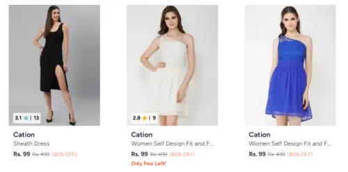 Image of Cation Women's Dresses Starting @ ₹99