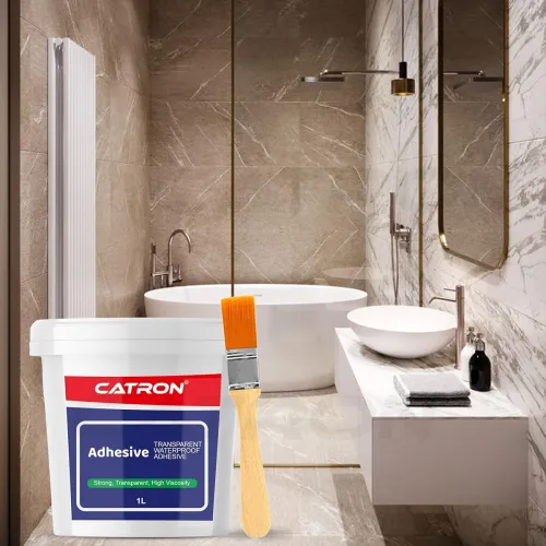 Image of Catron 1L/1Kg Transparent Waterproof Glue with Brush for Crack Seal