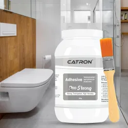 Catron Crack Seal Glue with Brush | 300 gm Transparent Waterproof Epoxy Resis Pro Strong for Roof water Leakage, Glass W