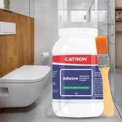 Catron Crack Seal Glue with Brush | Transparent Waterproof Epoxy Resis for Roof water Leakage, Glass Waterproofing, Pipe