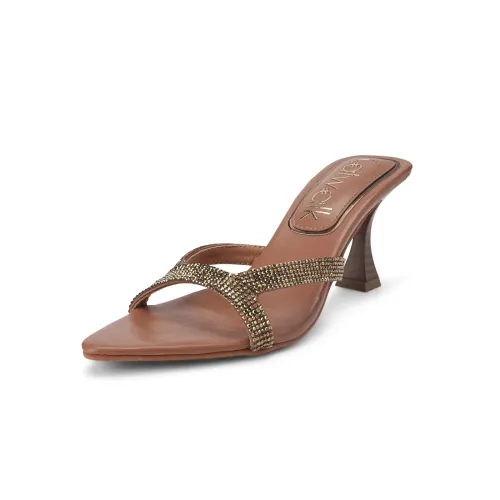 Image of Catwalk womens Cross-strap Shimmer Sandal