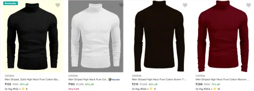 Image of Cavdia Men's T-Shirts upto 87% Discount