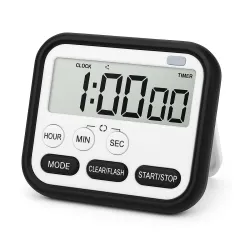 CBK Stopwatch Timer for Study Kitchen Timer Large LCD Screen 24hr Digital Display Magnetic Retractable Stand Loud Alarm