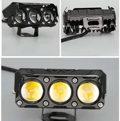 CCE Universal 3-Lens Fog Lights Yellow-White Color LED-A105 Fog Lamp Car, Motorbike, Truck, Van LED (12 V, 120 W) (Unive