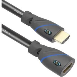 C&E High Speed HDMI Cable Male to Female with Ethernet Black