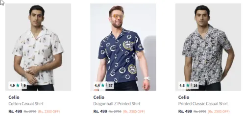 Image of Celio Men Shirt Minimum 80% Discount