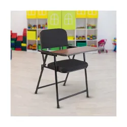 CELLBELL C62 Folding Study Chair with Cushion and Adjustable Writing Pad for All Age for Work from Hom