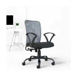CELLBELL C83 Ergonomic Mesh Mid Back Office Chair for Home & Office | Height Adjustable Revolving Computer & Study Chair with Breathable Backrest, Metal Base, Lumbar Support & Swivel Wheels....