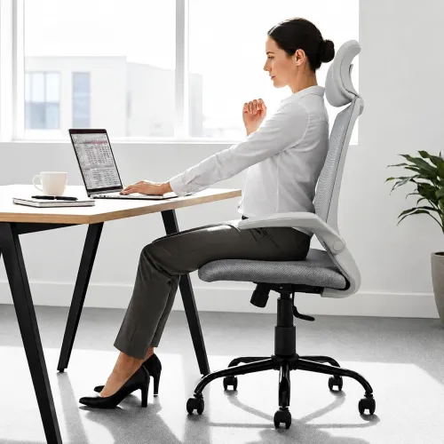 Image of CELLBELL Swift Ergonomic Mesh Office Chair High Back with Adjustable Headrest 3D Armrests Multi Lock Synchro Tilt Breath