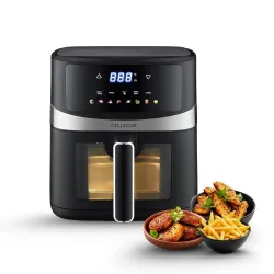 Cellecor Rapid Digital Air Fryer 5.5L | 1500W | Rapid Air Technology | Up to 90% Less Oil Usage | 8 Preset Menus |