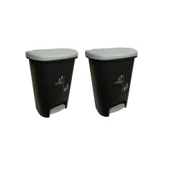 Cello 50L Plastic Step-On Pedal Dustbin (Grey)