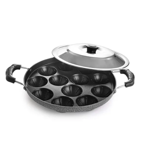 Image of CELLO Aluminium Nonstick 12 Cavity Appam Patra Pan