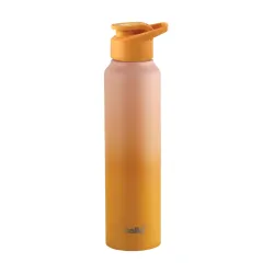 CELLO Aqua Pro Max Stainless Steel Water Bottle 1000 ml Pink & Yellow | ISI Certified Single Wall Rust & Leakproof Fridg