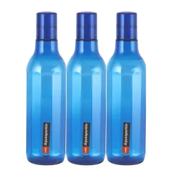 CELLO Aqua Sparkle Bottle Set of 3, 1000ml, Blue