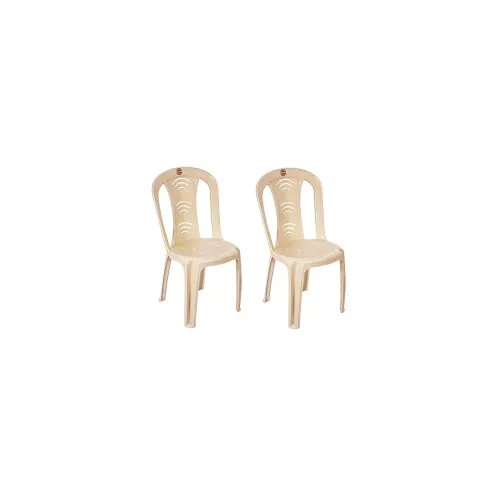 Image of Cello Arc Chair Set of 2, Marble Beige 